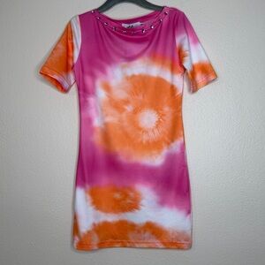 LOLA & THE BOYS Sherbert Tie Dye Dress